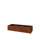 Cortenstaal plantenbak XXL - Rechthoek - 150 x 50 x 30 cm - Met bodemplaat