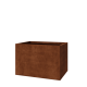 Cortenstaal plantenbak - Rechthoek - 120 x 80 x 80 cm - Met bodemplaat