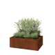 Cortenstaal plantenbak - Rechthoek - 120 x 80 x 40 cm - Met bodemplaat