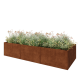 Cortenstaal plantenbak XXL - Rechthoek - 300 x 120 x 60 cm - Met bodemplaat