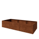 Cortenstaal plantenbak XXL - Rechthoek - 300 x 120 x 60 cm - Met bodemplaat