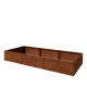 Cortenstaal plantenbak XXL - Rechthoek - 300 x 120 x 40 cm - Met bodemplaat