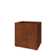 Cortenstaal plantenbak - Rechthoek - 80 x 60 x 80 cm - Met bodemplaat - Met poten