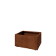 Cortenstaal plantenbak - Rechthoek - 80 x 60 x 40 cm - Met bodemplaat - Met poten