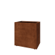 Cortenstaal plantenbak - Rechthoek - 80 x 50 x 80 cm - Met bodemplaat - Met poten