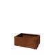 Cortenstaal plantenbak - Rechthoek - 80 x 50 x 30 cm - Met bodemplaat - Met poten
