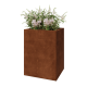 Cortenstaal plantenbak - Rechthoek - 60 x 50 x 80 cm - Met bodemplaat
