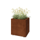Cortenstaal plantenbak - Rechthoek - 60 x 50 x 60 cm - Met bodemplaat - Met poten