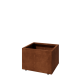 Cortenstaal plantenbak - Rechthoek - 60 x 50 x 40 cm - Met bodemplaat - Met poten