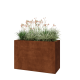 Cortenstaal plantenbak - Rechthoek - 120 x 50 x 80 cm - Met bodemplaat