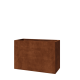 Cortenstaal plantenbak - Rechthoek - 120 x 50 x 80 cm - Met bodemplaat