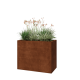 Cortenstaal plantenbak - Rechthoek - 100 x 50 x 80 cm - Met bodemplaat