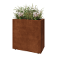 Cortenstaal plantenbak - Rechthoek - 80 x 40 x 80 cm - Met bodemplaat - Met poten