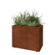 Cortenstaal plantenbak - Rechthoek - 80 x 40 x 60 cm - Met bodemplaat - Met poten