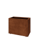 Cortenstaal plantenbak - Rechthoek - 80 x 40 x 60 cm - Met bodemplaat - Met poten