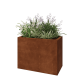 Cortenstaal plantenbak - Rechthoek - 80 x 40 x 60 cm - Met bodemplaat