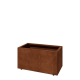 Cortenstaal plantenbak - Rechthoek - 80 x 40 x 40 cm - Met bodemplaat - Met poten