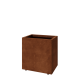 Cortenstaal plantenbak - Rechthoek - 60 x 40 x 60 cm - Met bodemplaat - Met poten