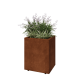 Cortenstaal plantenbak - Rechthoek - 50 x 40 x 60 cm - Met bodemplaat - Met poten
