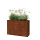 Cortenstaal plantenbak - Rechthoek - 120 x 40 x 80 cm - Met bodemplaat