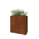 Cortenstaal plantenbak - Rechthoek - 80 x 30 x 80 cm - Met bodemplaat - Met poten