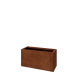 Cortenstaal plantenbak - Rechthoek - 80 x 30 x 40 cm - Met bodemplaat