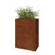 Cortenstaal plantenbak - Rechthoek - 60 x 30 x 80 cm - Met bodemplaat - Met poten