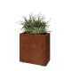 Cortenstaal plantenbak - Rechthoek - 60 x 30 x 60 cm - Met bodemplaat - Met poten