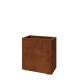 Cortenstaal plantenbak - Rechthoek - 60 x 30 x 60 cm - Met bodemplaat - Met poten