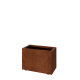 Cortenstaal plantenbak - Rechthoek - 60 x 30 x 40 cm - Met bodemplaat - Met poten