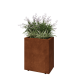 Cortenstaal plantenbak - Rechthoek - 50 x 30 x 60 cm - Met bodemplaat - Met poten