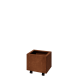 Cortenstaal plantenbak - Rechthoek - 40 x 30 x 30 cm - Met bodemplaat - Met wielen
