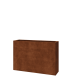Cortenstaal plantenbak - Rechthoek - 120 x 30 x 80 cm - Met bodemplaat