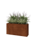 Cortenstaal plantenbak - Rechthoek - 120 x 30 x 60 cm - Met bodemplaat