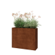 Cortenstaal plantenbak - Rechthoek - 100 x 30 x 80 cm - Met bodemplaat
