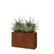 Cortenstaal plantenbak - Rechthoek - 100 x 30 x 60 cm - Met bodemplaat