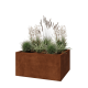 Cortenstaal plantenbak - Rechthoek - 120 x 100 x 60 cm - Met bodemplaat