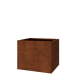 Cortenstaal plantenbak - Rechthoek - 100 x 80 x 80 cm - Met bodemplaat