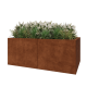 Cortenstaal plantenbak XXL - Rechthoek - 200 x 120 x 80 cm - Zonder bodemplaat