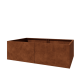 Cortenstaal plantenbak XXL - Rechthoek - 200 x 120 x 60 cm - Zonder bodemplaat