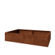 Cortenstaal plantenbak XXL - Rechthoek - 200 x 120 x 40 cm - Met bodemplaat
