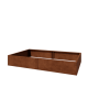 Cortenstaal plantenbak XXL - Rechthoek - 200 x 120 x 30 cm - Met bodemplaat