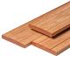 Bangkirai hardhouten vlonderplank 2,8 x 19,0 x 245 cm kunstmatig gedroogd, geschaafd, 1 zijde 2 V-gr