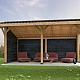 DHZ Kapschuur Goor Douglas 600 x 300 cm zwart geïmpregneerd