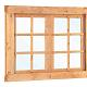 Douglas dubbel draairaam 6-ruits B1252xH900mm (buitenwerkse maat) incl. 2 soorten roedes, RVS raambe