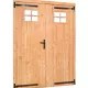 Douglas dubbele dichte deur met klein raam B185xH205 cm buitenmaat, linksdraaiend