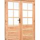 Douglas dubbele glas deur 6-ruits B185xH205 cm buitenmaat, linksdraaiend