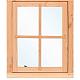Douglas raam incl. 2 soorten roedes uitzetraam 77,6 x 94,6 cm