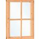 Douglas vast raam B64,2 x H81,2 cm (buitenwerkse maat) incl. roedes, RVS raambeslag