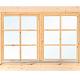 Draai- /kiepraam dubbel L3 vuren 153 x 105,1 cm | honinggeel geïmpregneerd